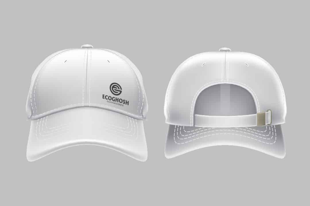 White branded cap